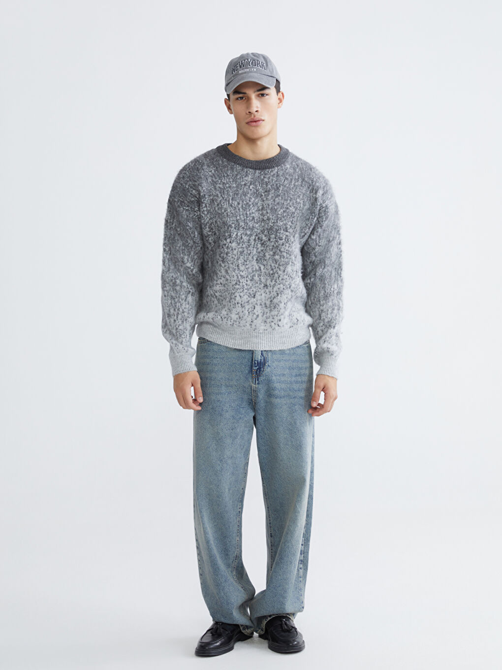 Antrasit Bisiklet Yaka Erkek Triko Kazak-1