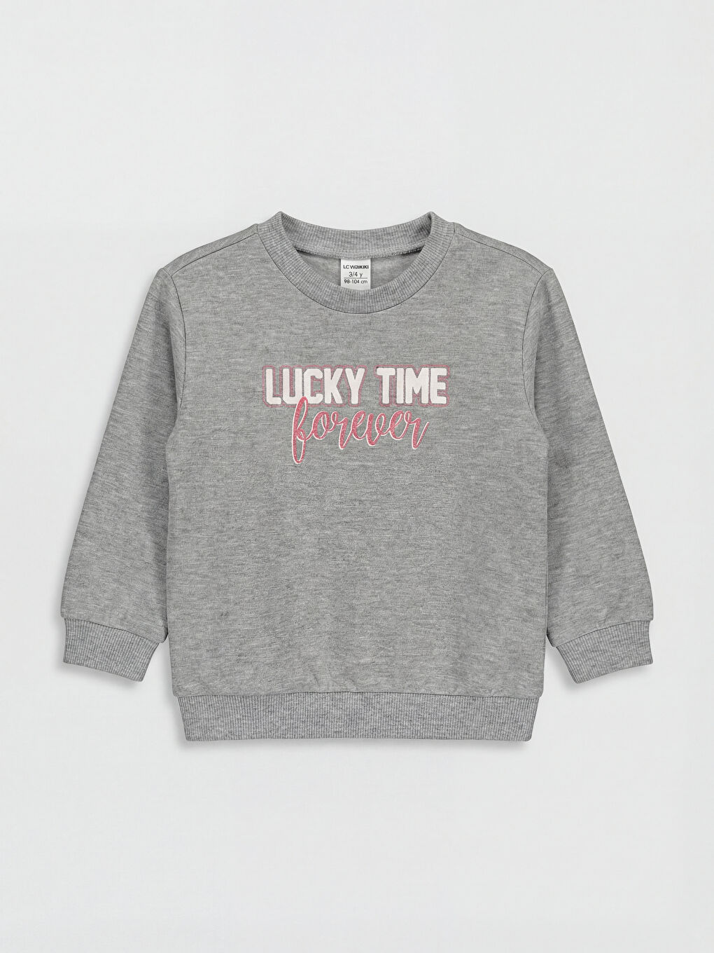 Set de trening gros pentru fete, din două piese, cu imprimeu ursuleț.-3