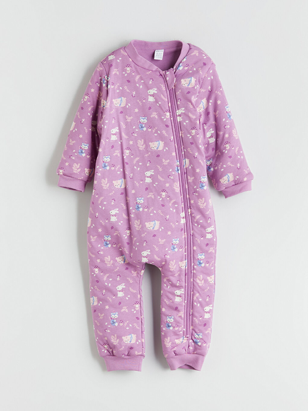 Lila 2.5 Tog Bisiklet Yaka Uzun Kollu Kız Bebek Uyku Tulumu