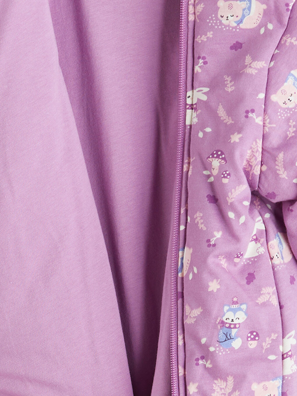 Lila 2.5 Tog Bisiklet Yaka Uzun Kollu Kız Bebek Uyku Tulumu-1