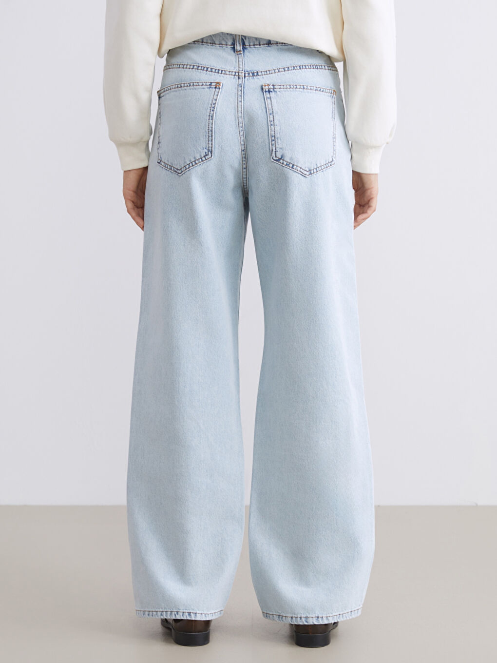 Jean Jambe Large pour Femmes-3