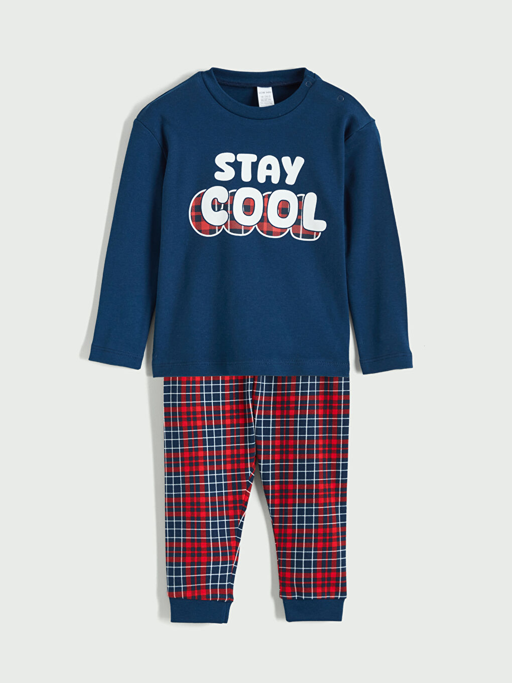 Crew Neck Long Sleeve Printed Baby Boys' Pyjama Set