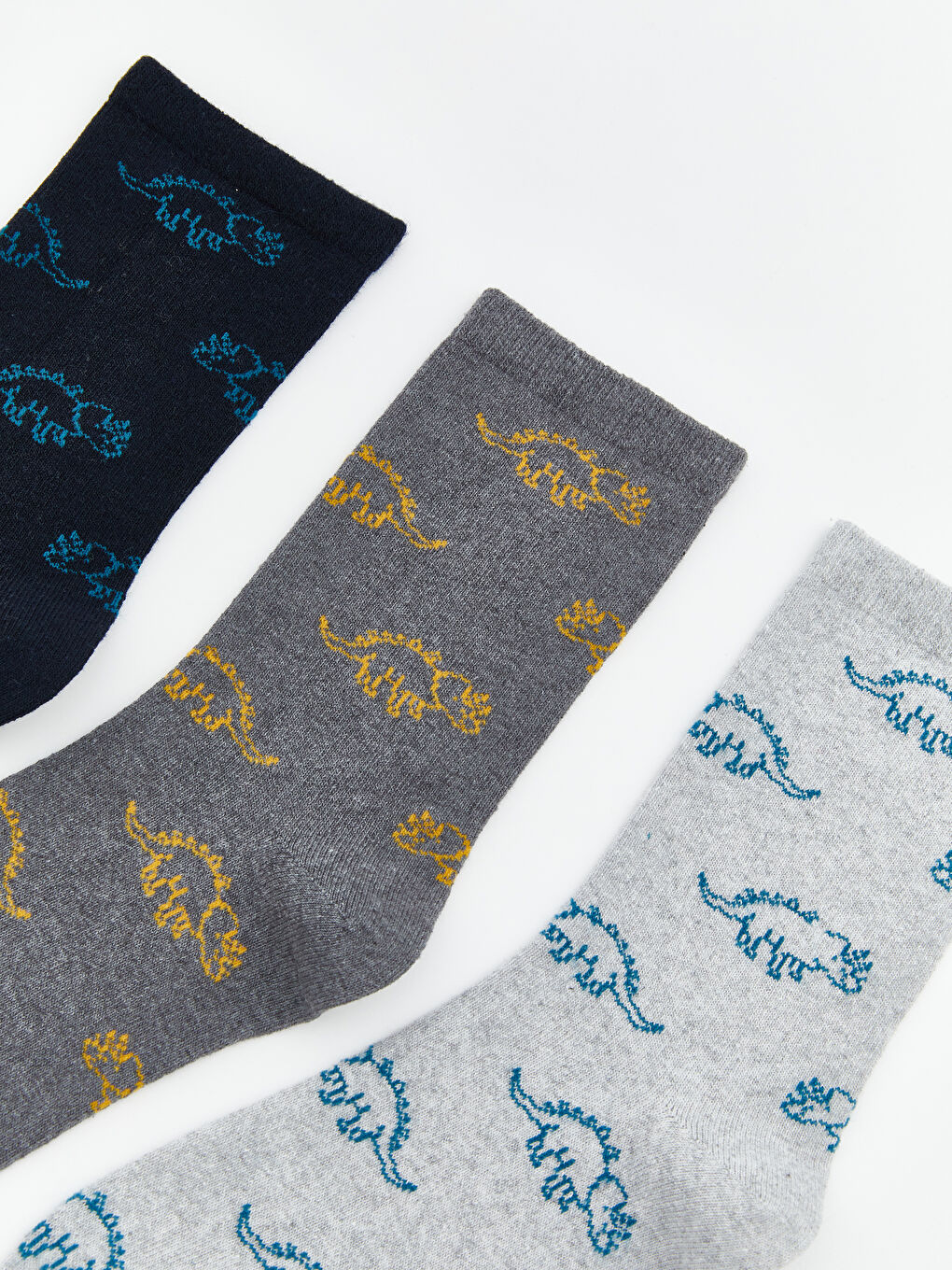 Dinosaur Patterned Boys' Ankle Socks 5 Pack-1