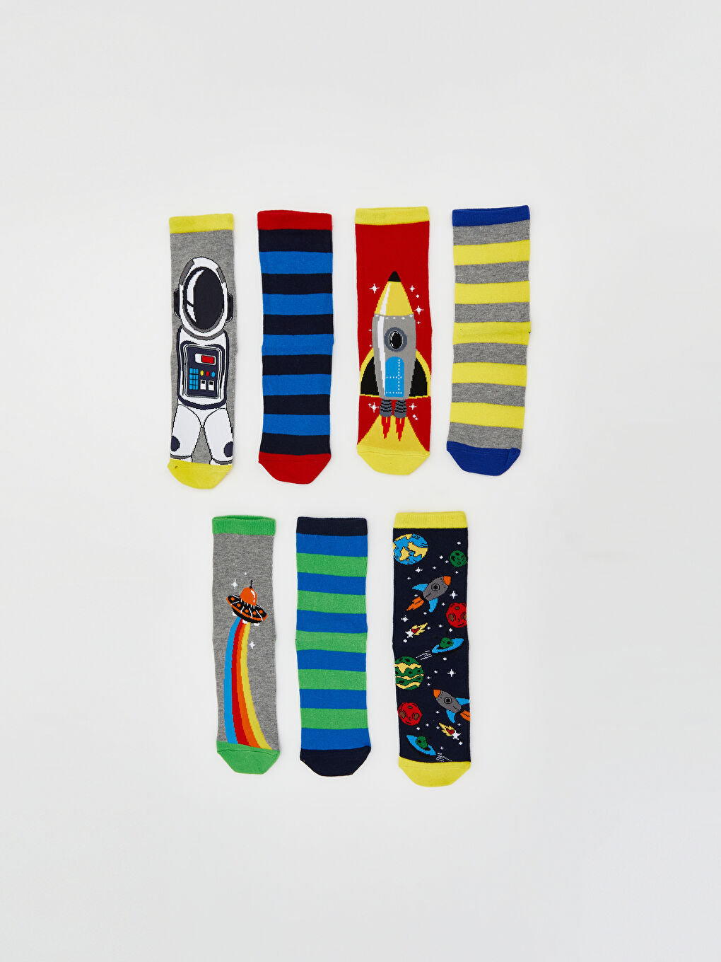 Узорчатые носки до щиколотки для мальчиков, набор из 7 предметов
