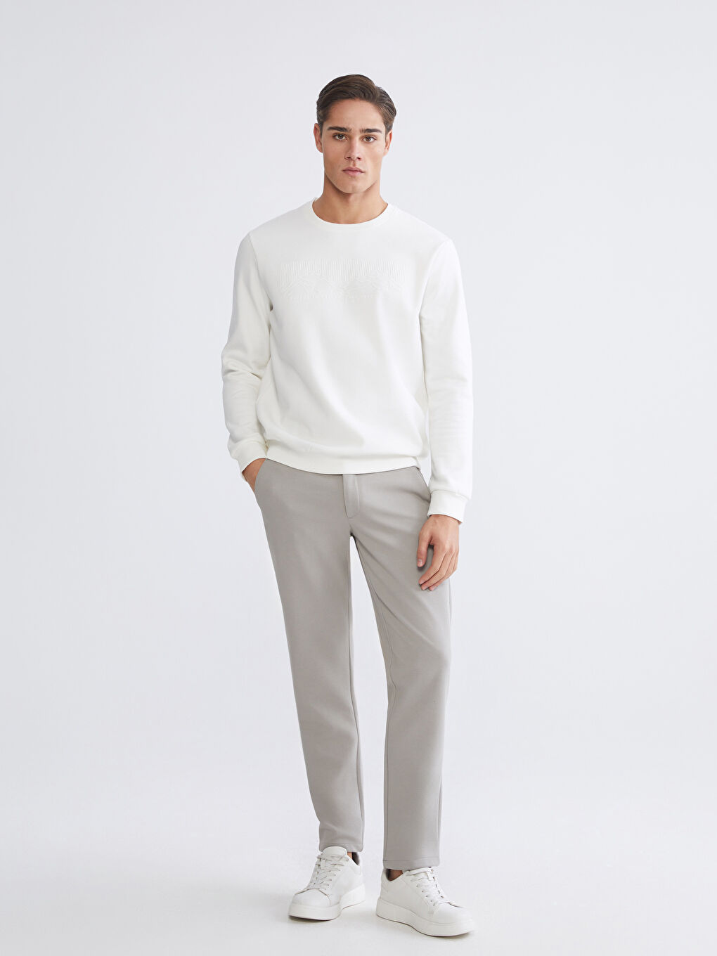 Man ECRU Sweatshirt-1