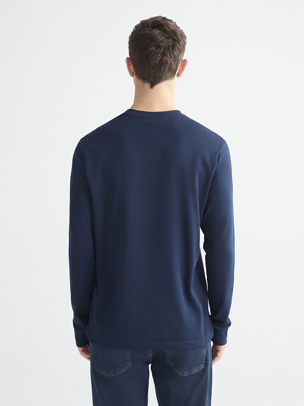 سويتشيرت رجال مطبوع بكول مدور-3