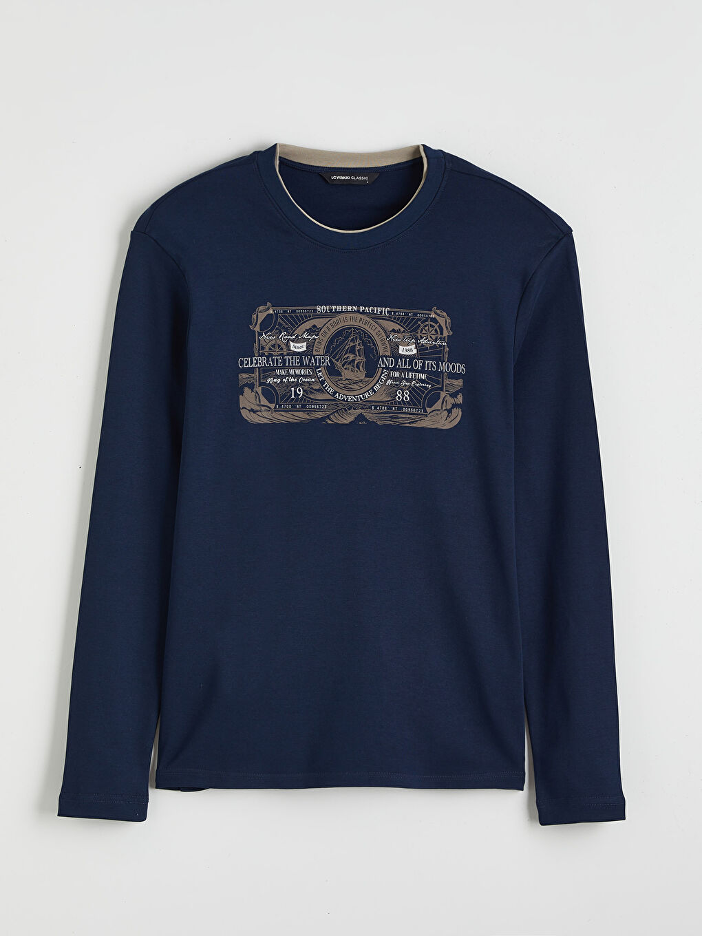 سويتشيرت رجال مطبوع بكول مدور-4