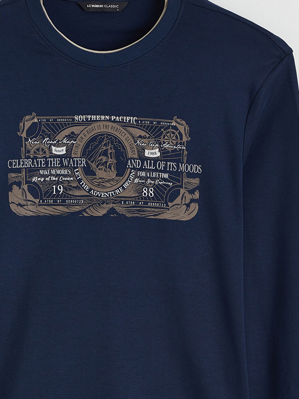 سويتشيرت رجال مطبوع بكول مدور-5