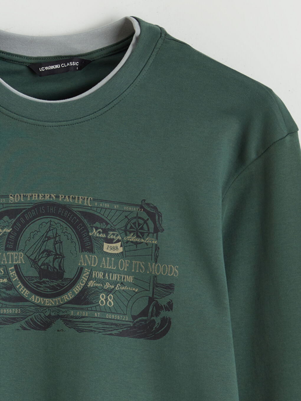 سويتشيرت رجال مطبوع بكول مدور-5