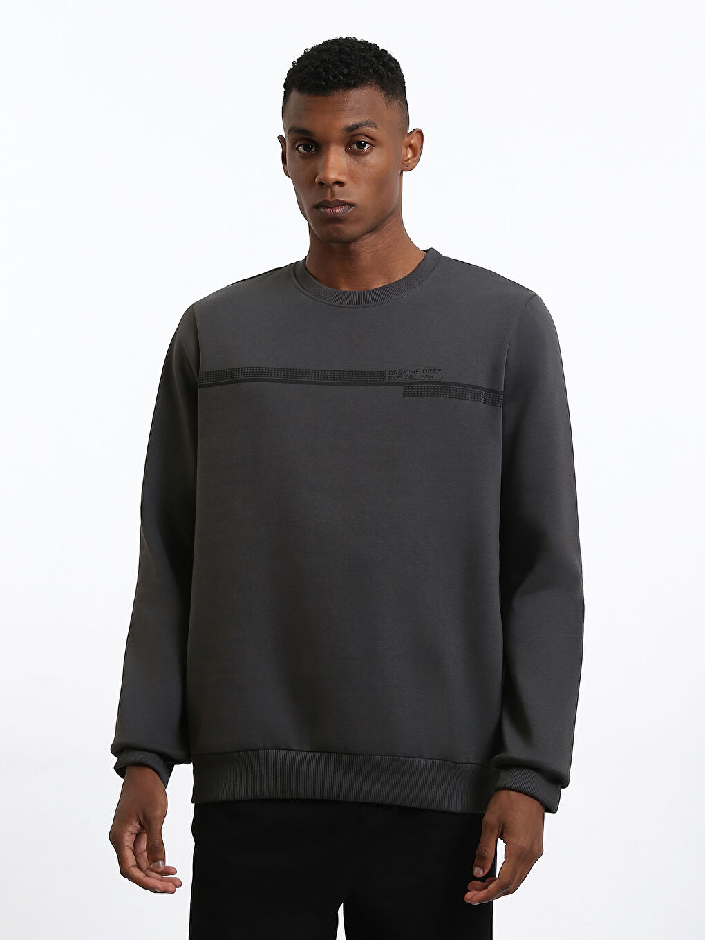 Sweat-shirt pour Hommes à Col Rond-1