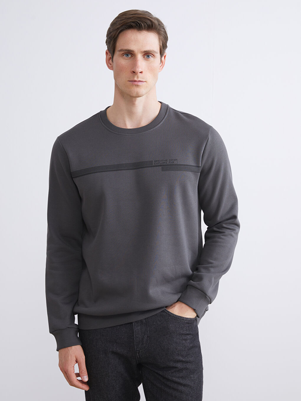 Sweat-shirt pour Hommes à Col Rond