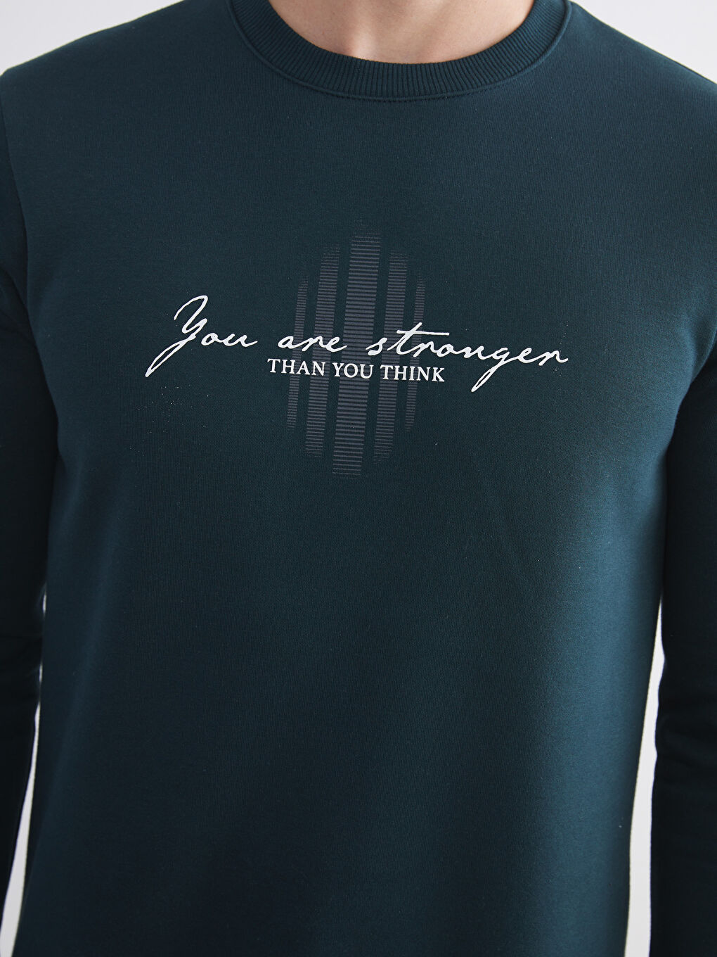 سويت شيرت للرجال مطبوع بياقة دائرية-2