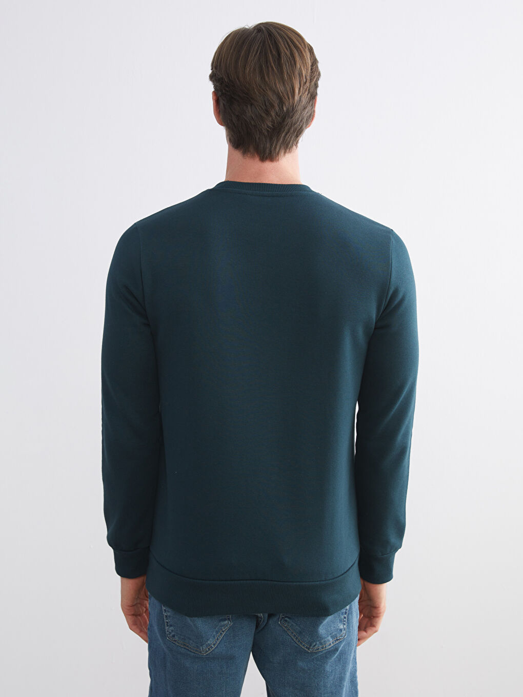 سويت شيرت للرجال مطبوع بياقة دائرية-3