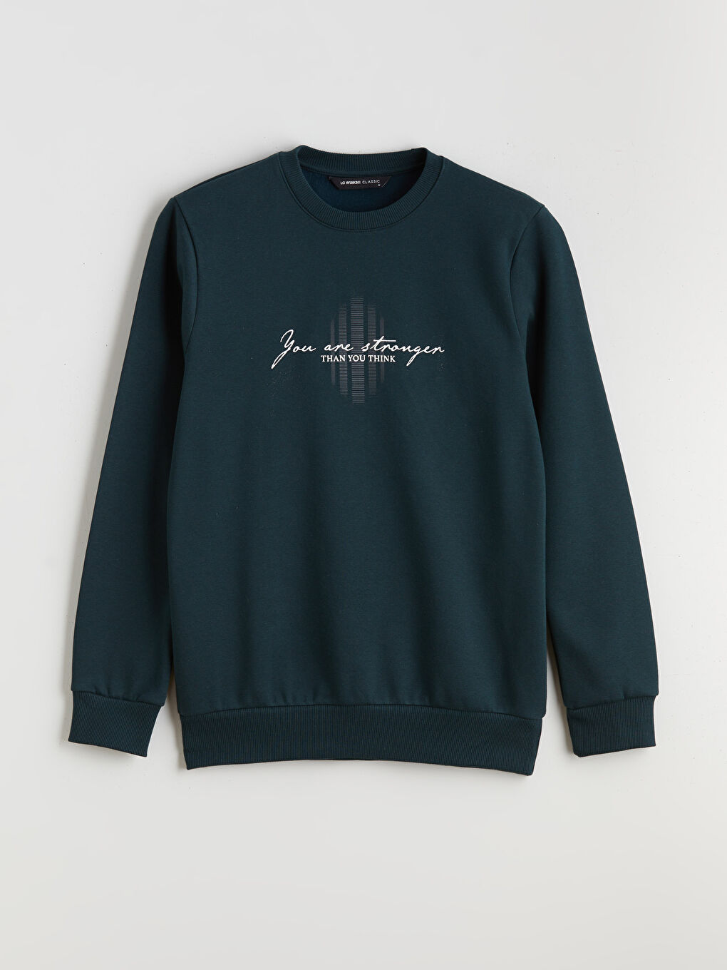 سويت شيرت للرجال مطبوع بياقة دائرية-4