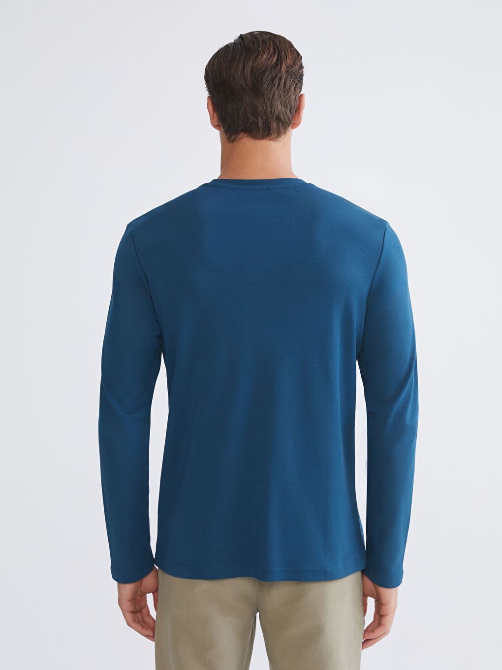 سويت شيرت للرجال مطبوع بياقة دائرية-3