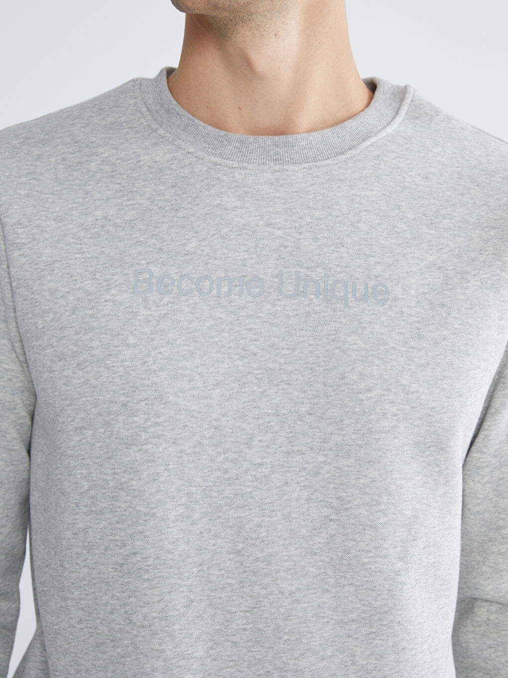 سويت شيرت للرجال مطبوع بياقة دائرية-2