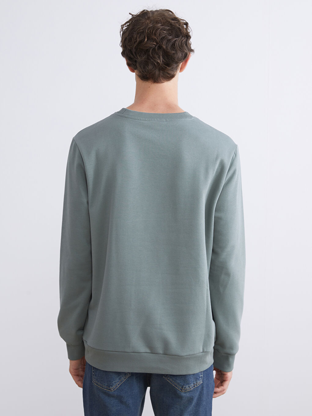 سويتشيرت رجال مطبوع بكول مدور-3