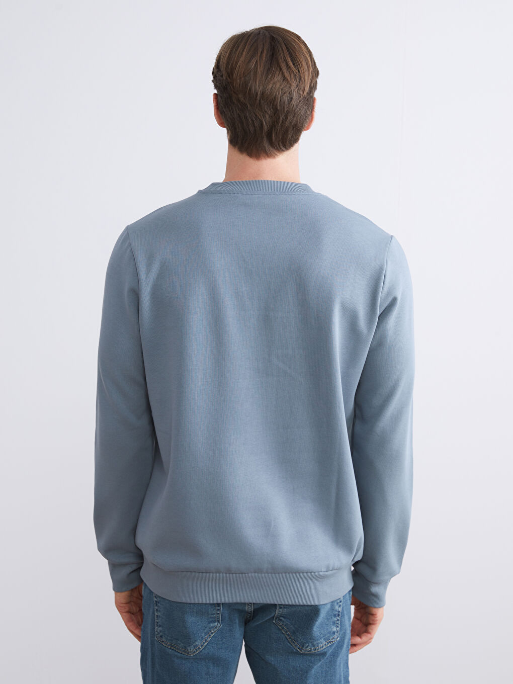 Crew Neck Printed Men's Sweatshirt-3