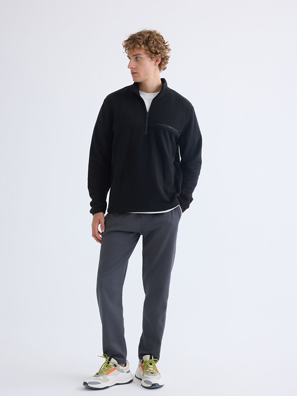 Funnel Neck Polar Men's Sweatshirt-1