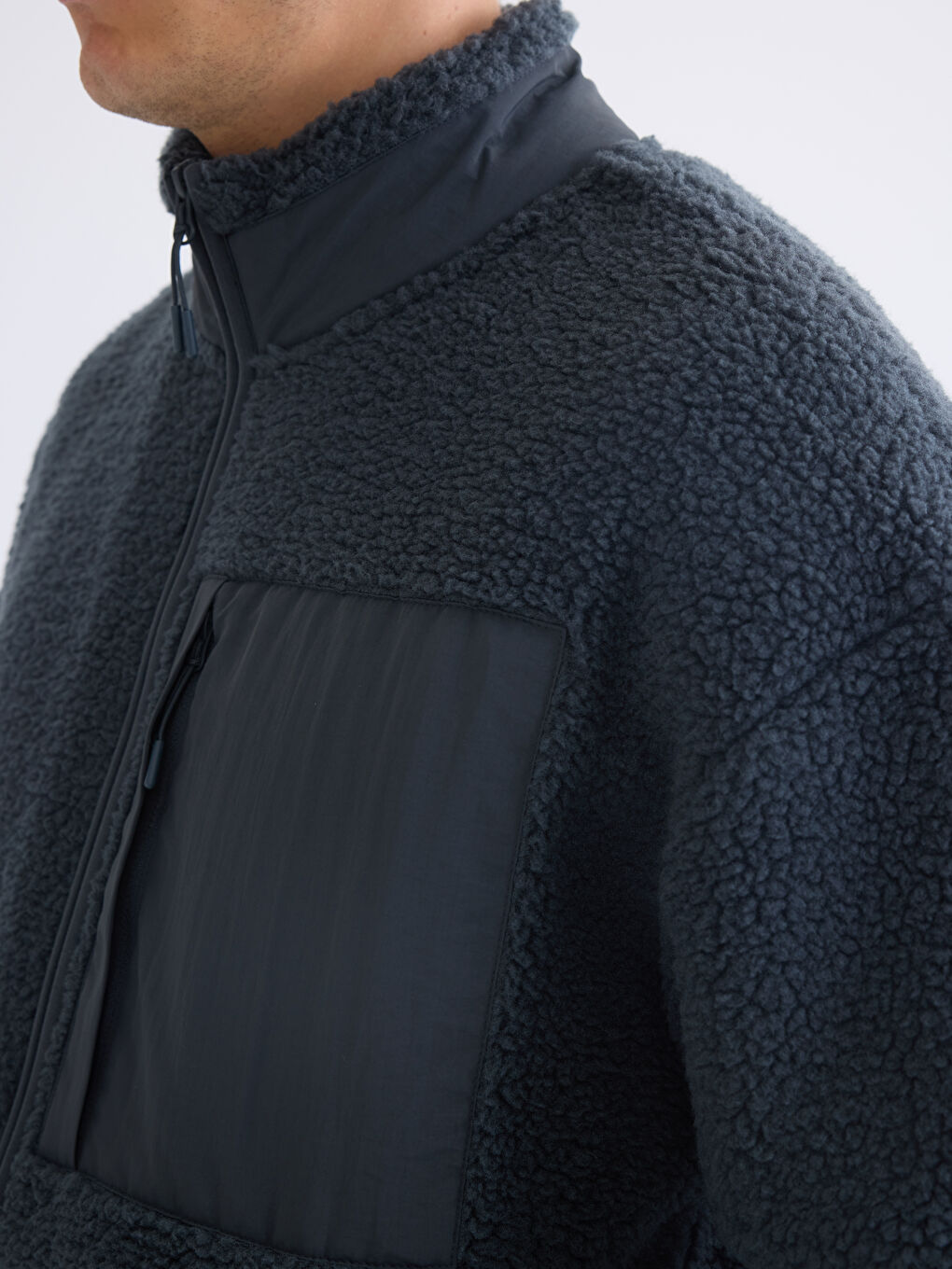 Man GREY Zip-Up Sweatshirt-2