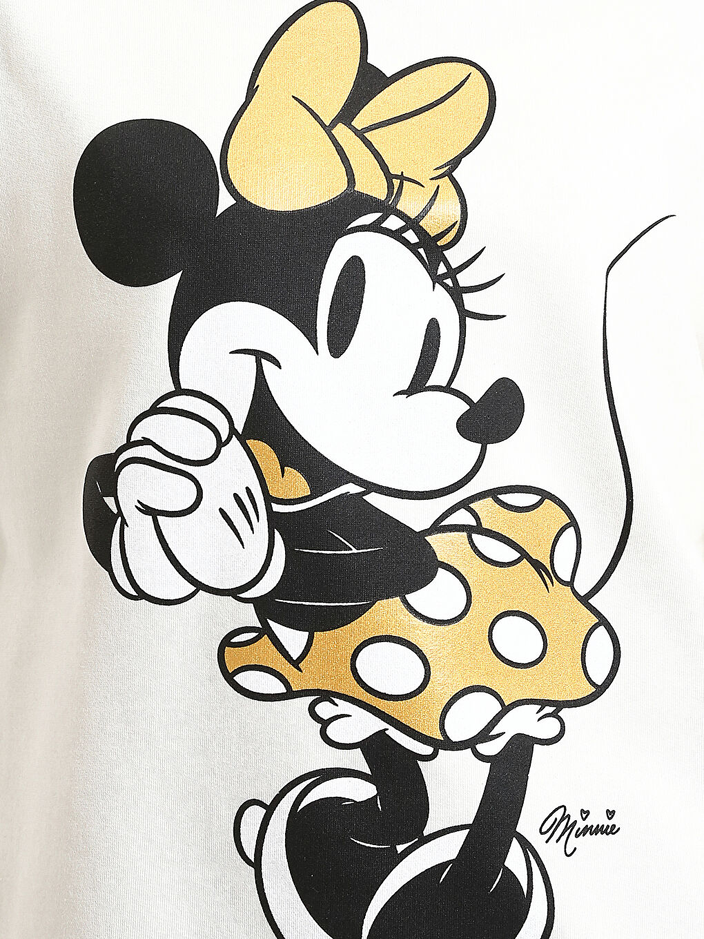 Crew Neck Minnie Mouse Printed Oversize Women's Thick Sweatshirt-2