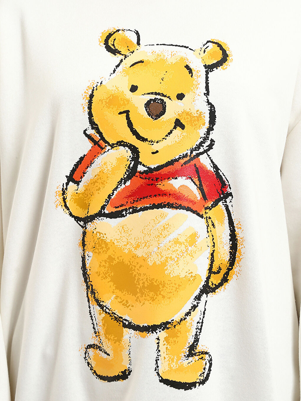 Crew Neck Winnie the Pooh Printed Women's Sweatshirt-2