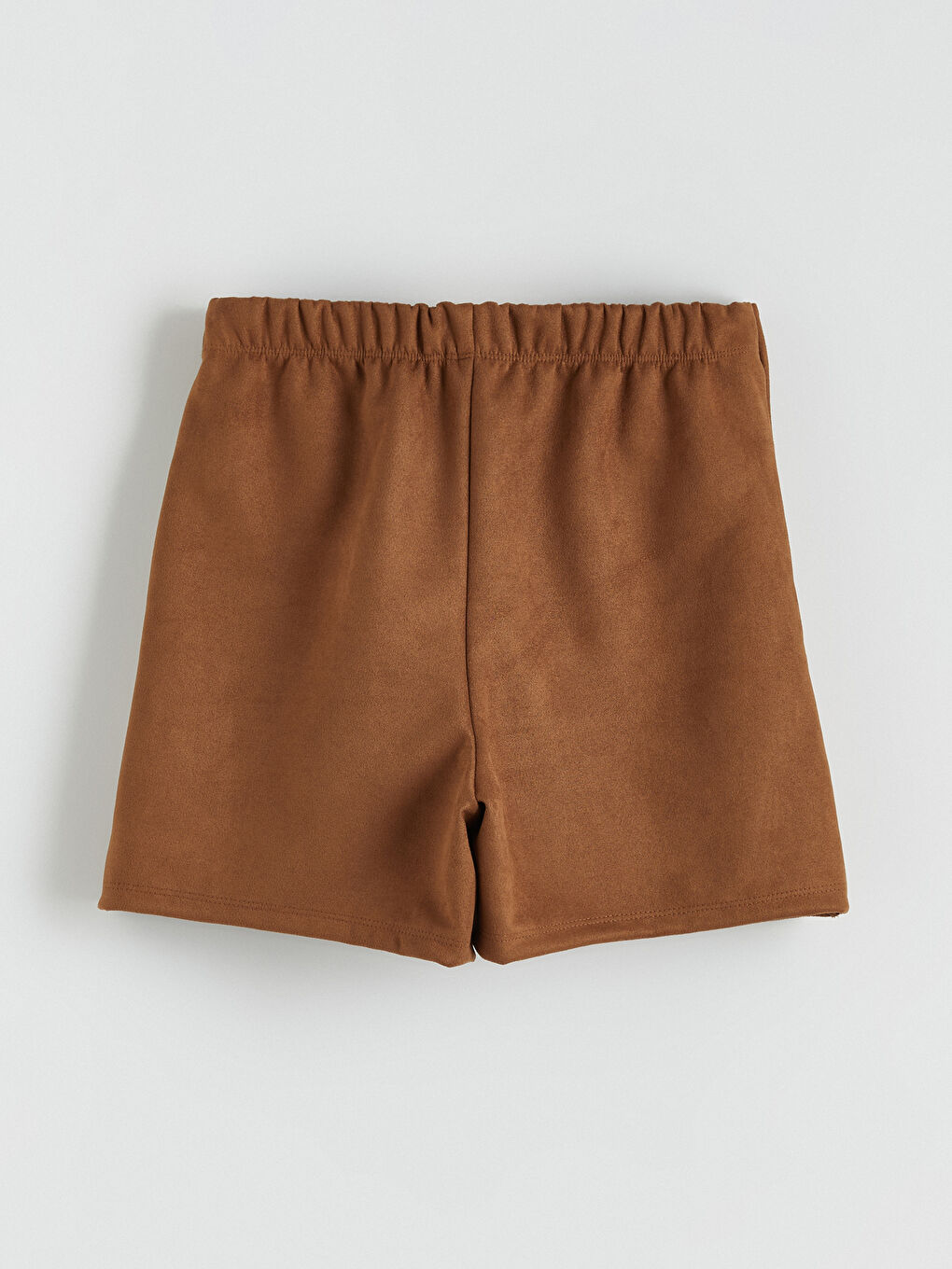 Kahverengi Süet Görünümlü Kız Çocuk Şort Etek-3