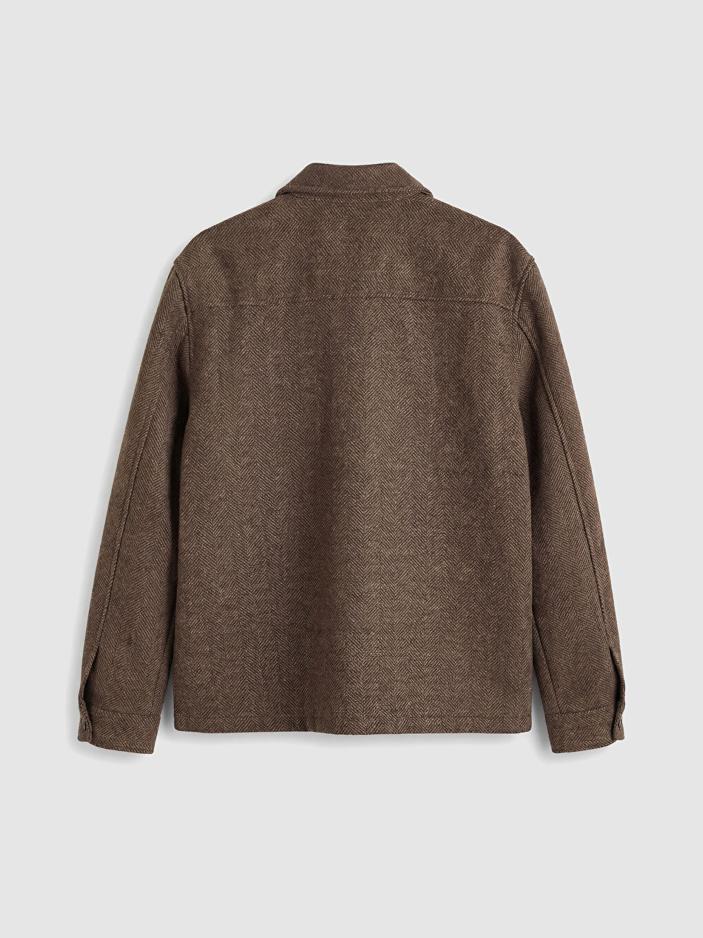 Kahverengi Regular Fit Uzun Kollu Erkek Gömlek Ceket-1