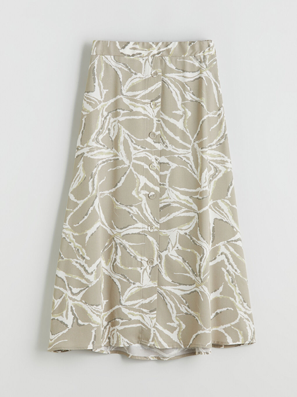 LCW Grace Elasticated Waist Patterned A-Line Skirt -W5G376Z8-LRR