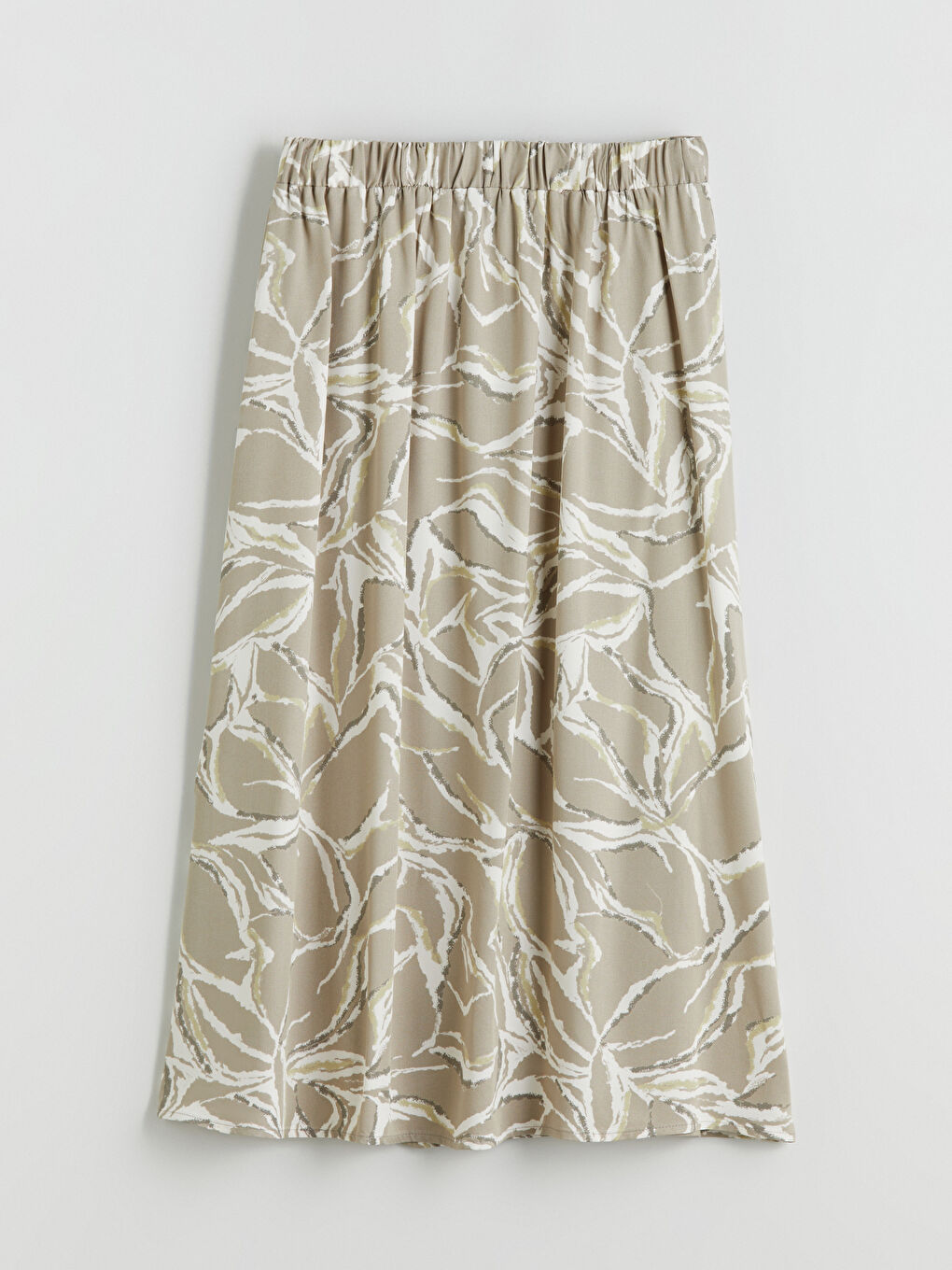 LCW Grace Elasticated Waist Patterned A-Line Skirt -W5G376Z8-LRR