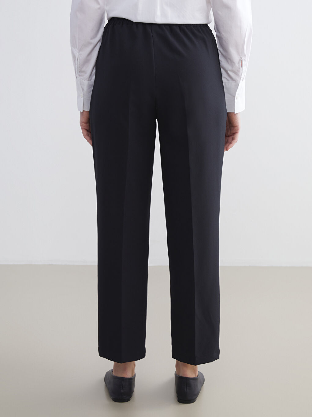 LCW ECO Elasticated Waist Poplin Women's Trousers -W5G388Z8-CVL