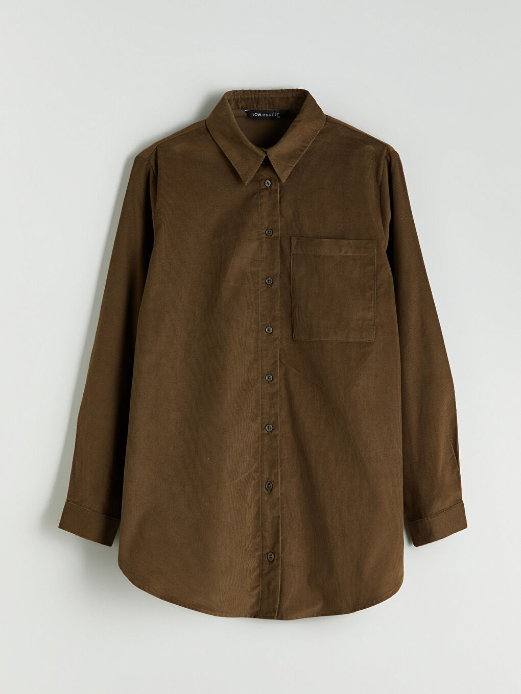 Haki Kadife Kadın Gömlek Tunik-4