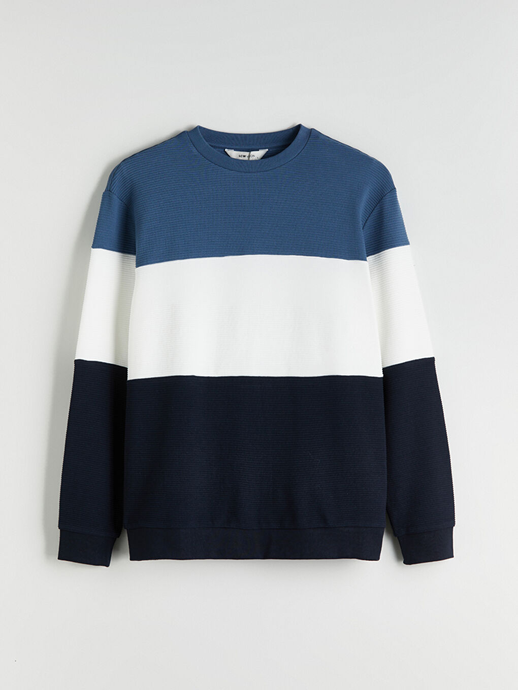 Crew Neck Color Block Men's Sweatshirt-4