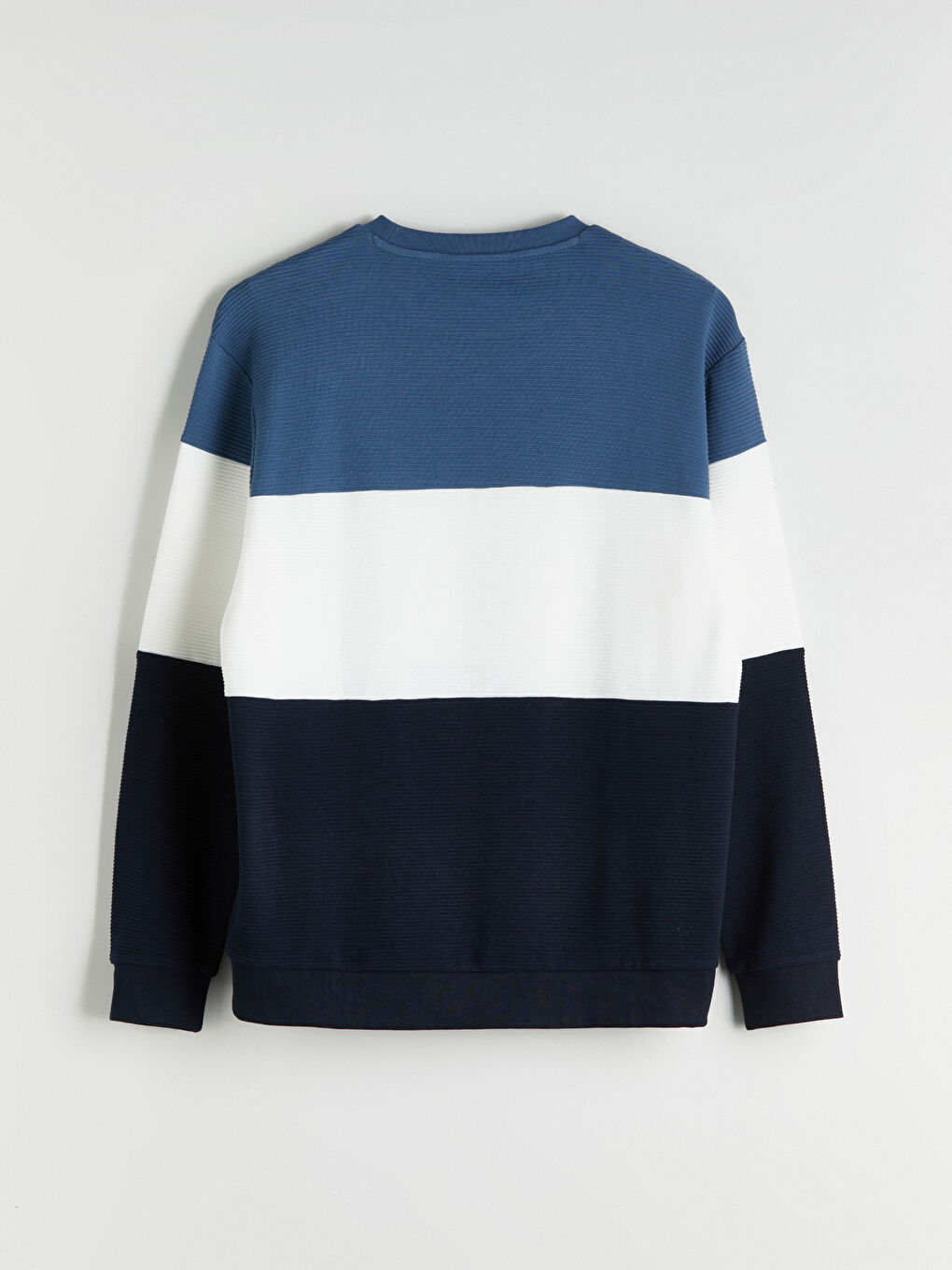 Crew Neck Color Block Men's Sweatshirt-5
