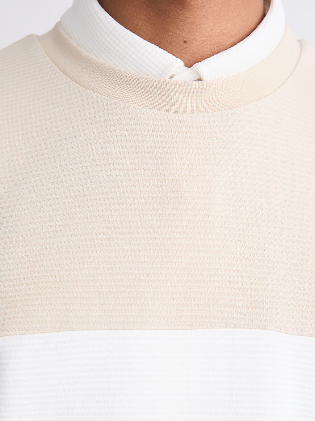 Crew Neck Color Block Men's Sweatshirt-2