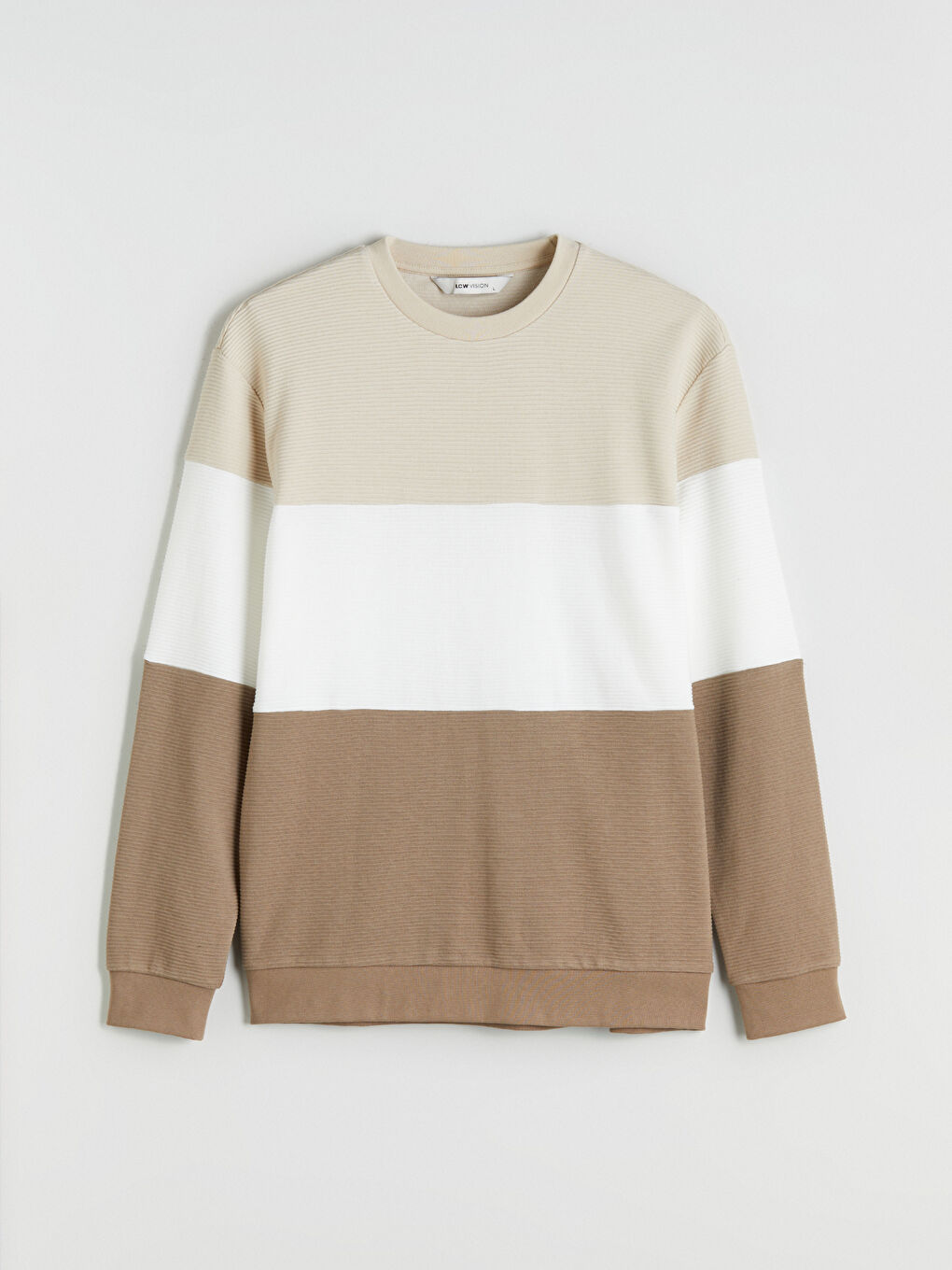 Crew Neck Color Block Men's Sweatshirt-4