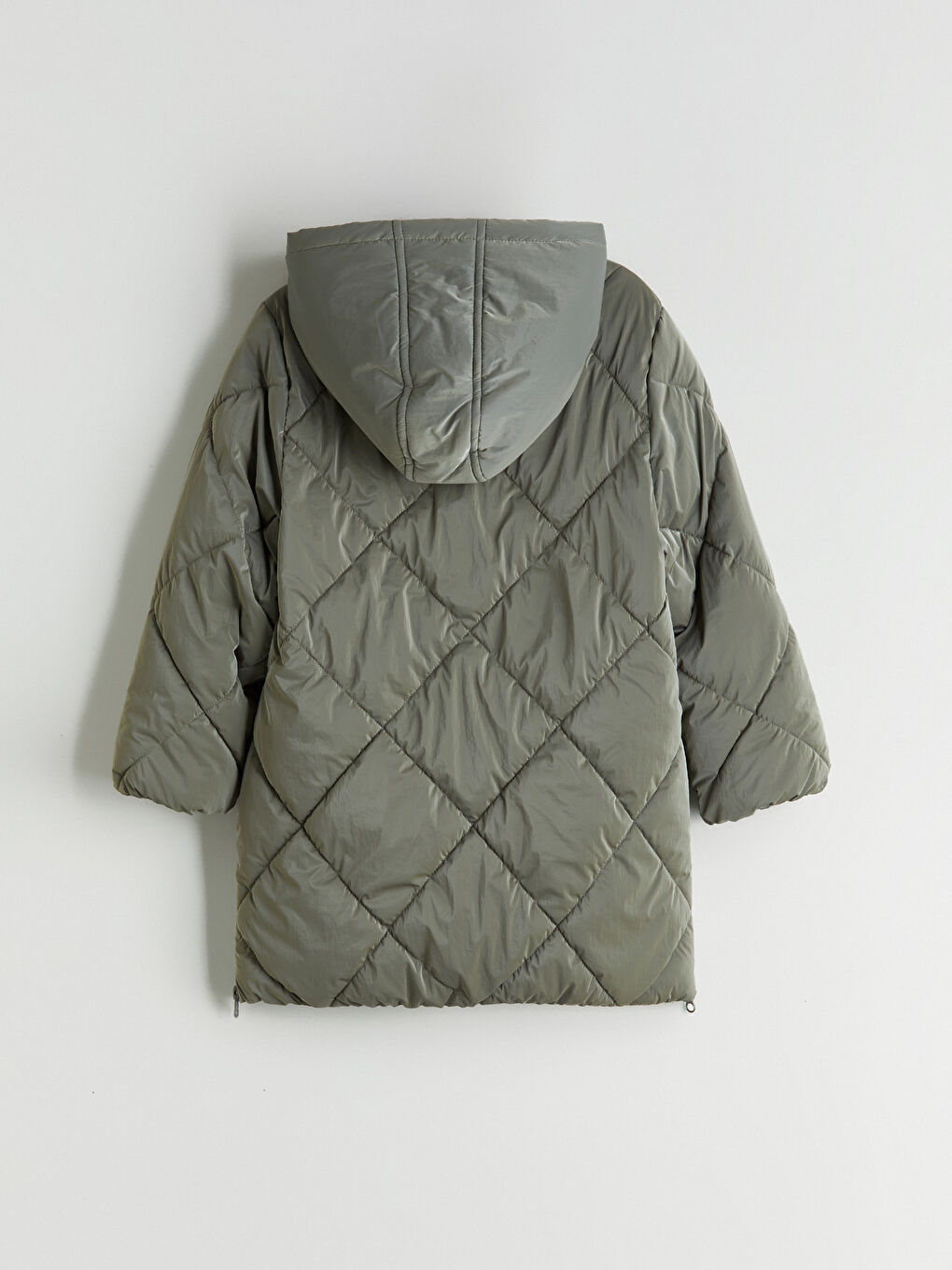 Girl GREY Puffer Coat-2