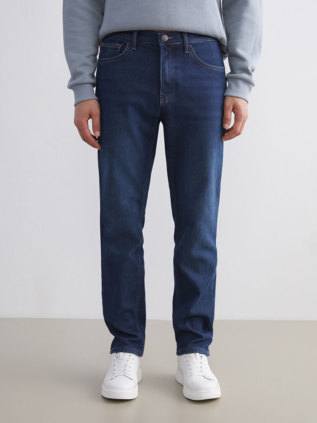 İndigo 779 Regular Fit İçi Polarlı Kışlık Erkek Jean Pantolon-1