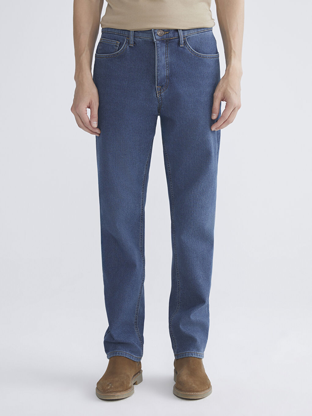 İndigo 779 Regular Fit İçi Polarlı Kışlık Erkek Jean Pantolon-1