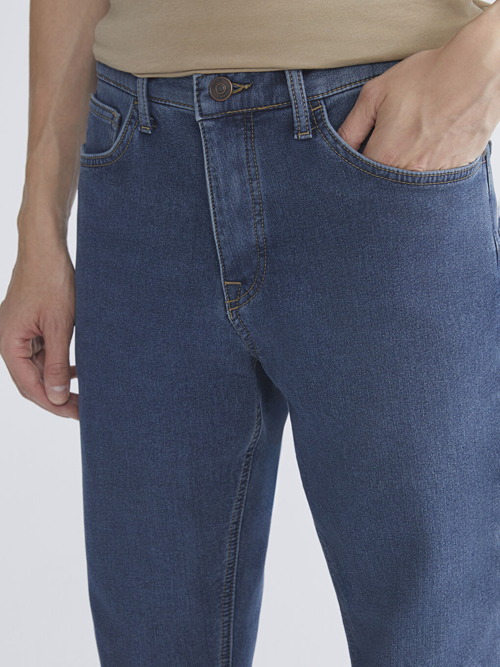 İndigo 779 Regular Fit İçi Polarlı Kışlık Erkek Jean Pantolon-2