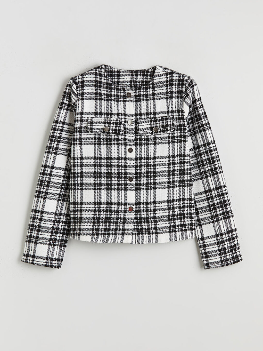 Plaid Girls' Tweed Shirt-1