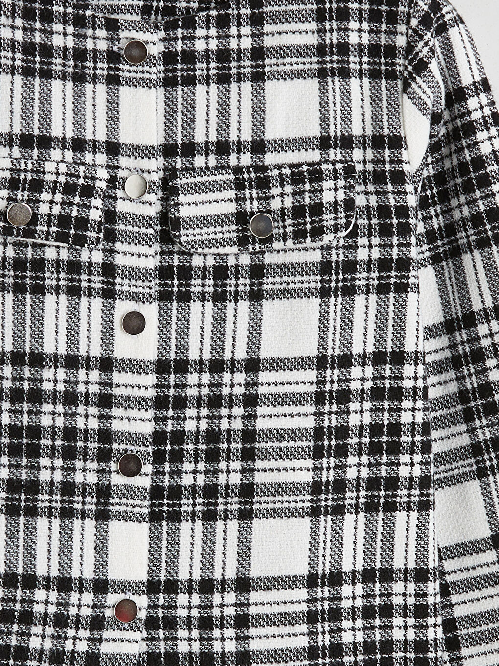 Plaid Girls' Tweed Shirt-3