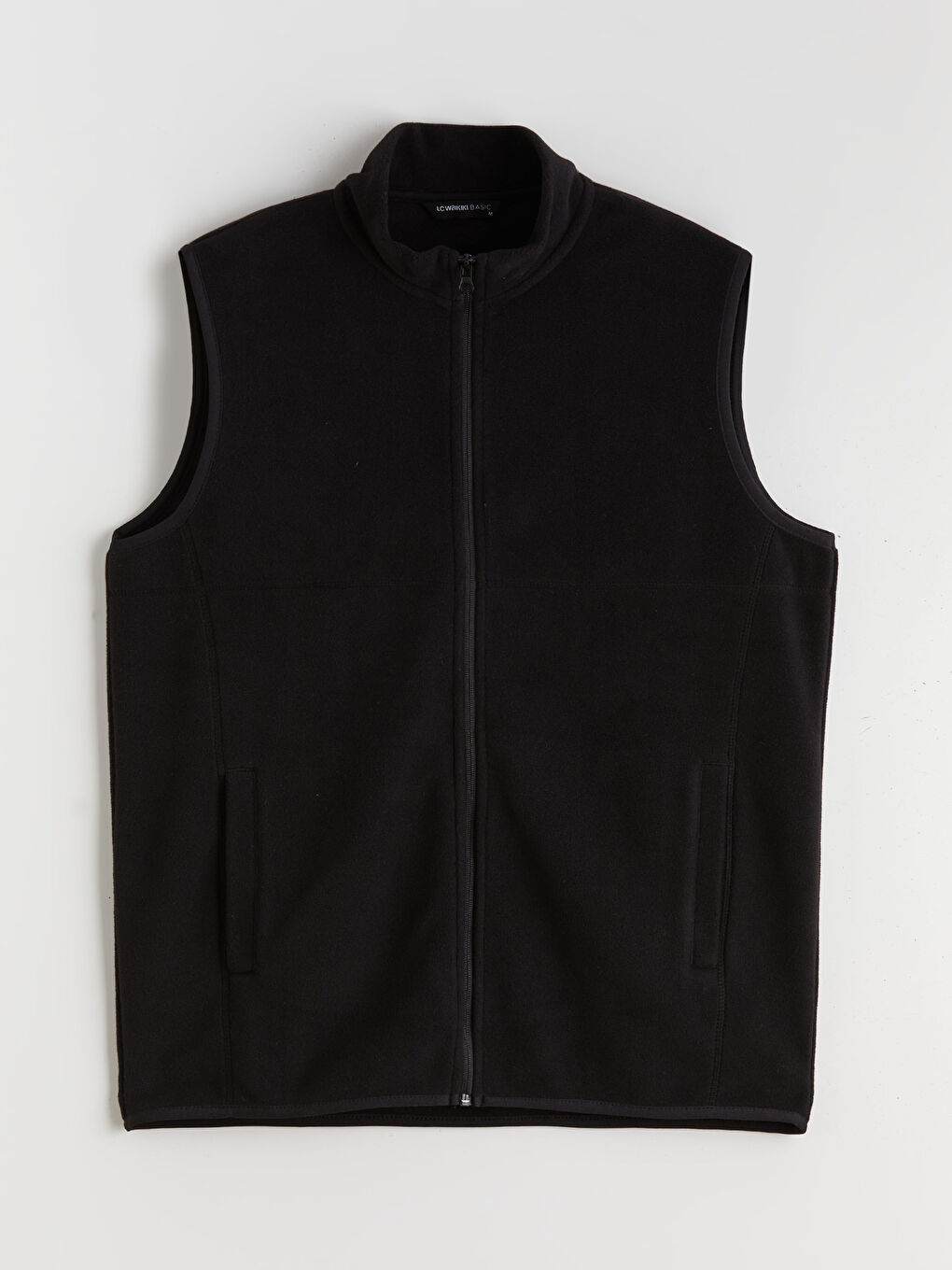 კომფორტული ჭრა ძაბრისებრი საყელო მამაკაცის ჟილეტი-4