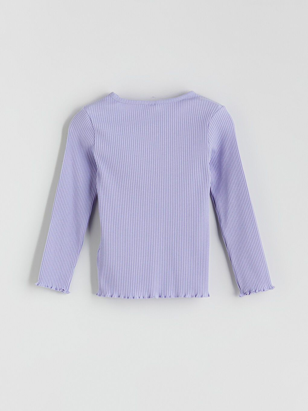 Lila Bisiklet Yaka Kız Çocuk Tişört-2