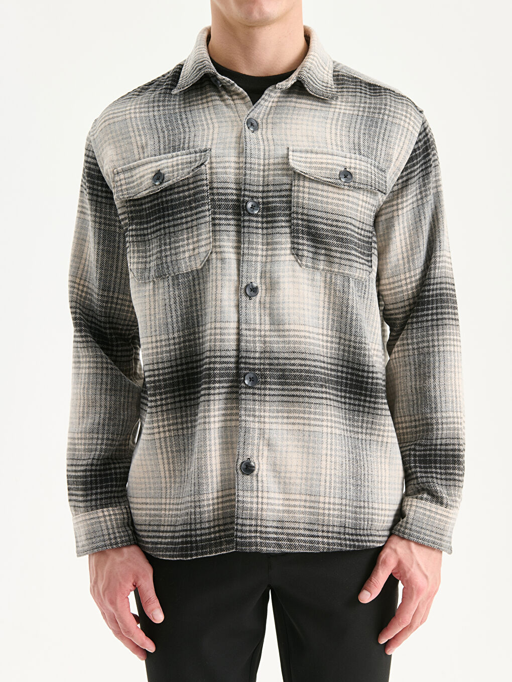 Man GREY Overshirt-2