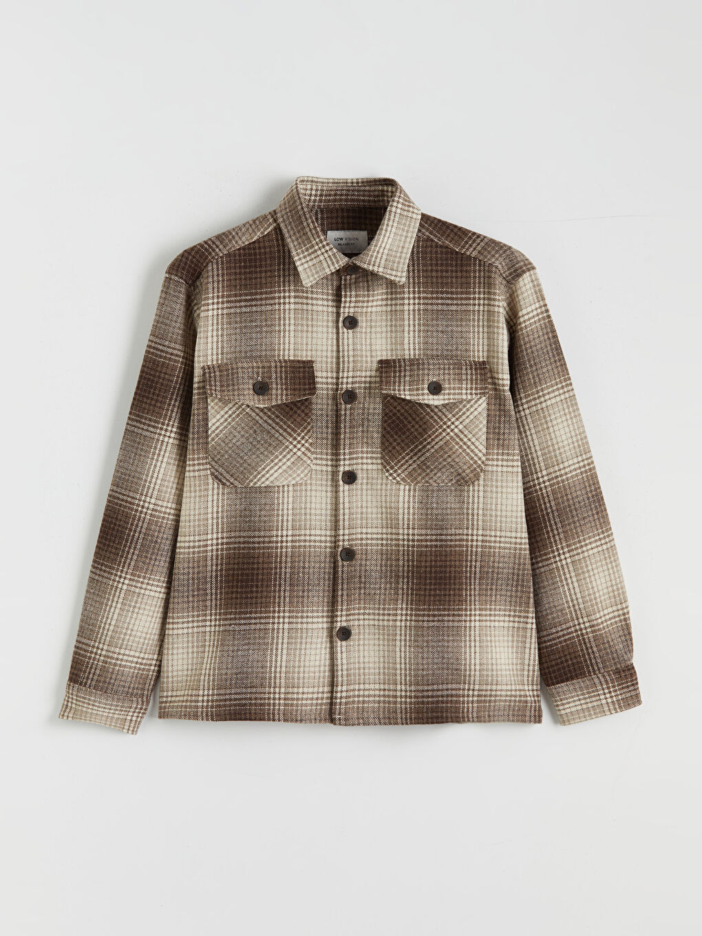 Kahverengi Regular Fit Ekose Erkek Oduncu Gömlek Ceket-4