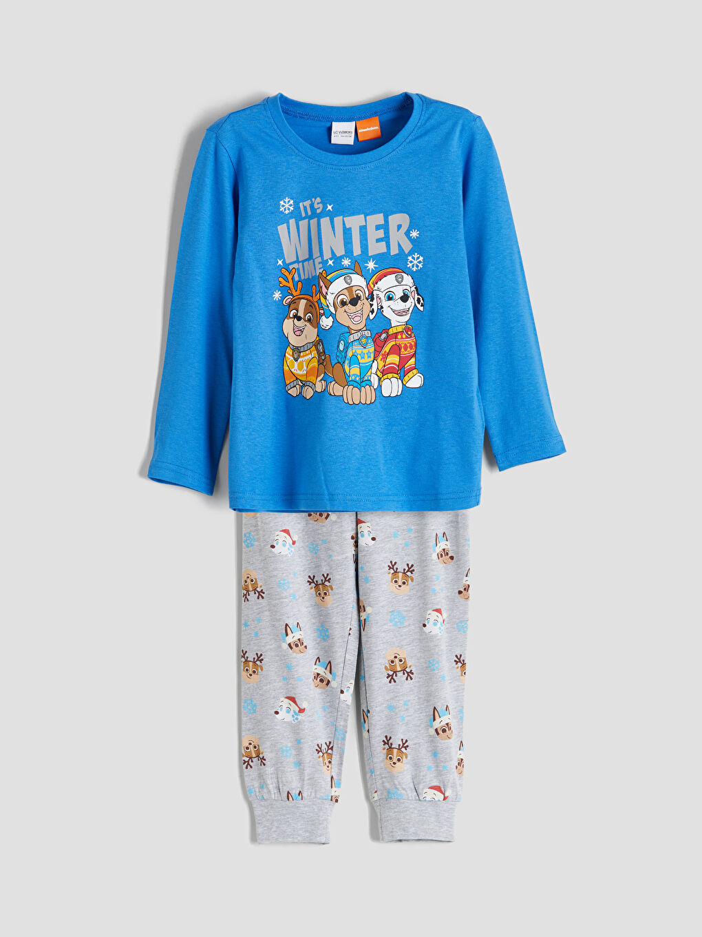 Crew Neck Paw Patrol Printed Boys' Pyjama Set