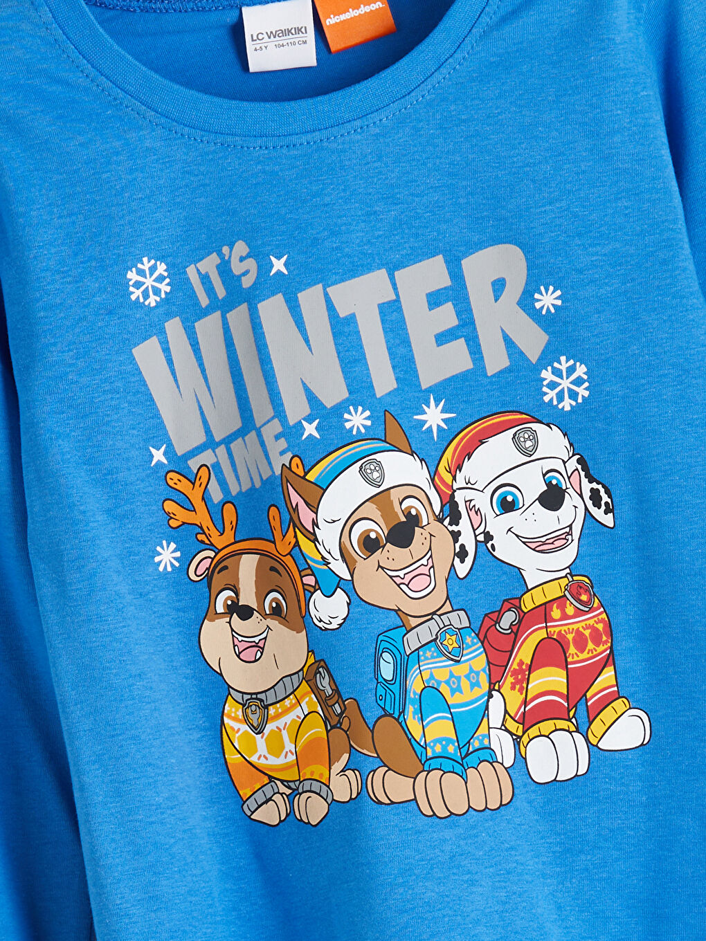 Crew Neck Paw Patrol Printed Boys' Pyjama Set-3
