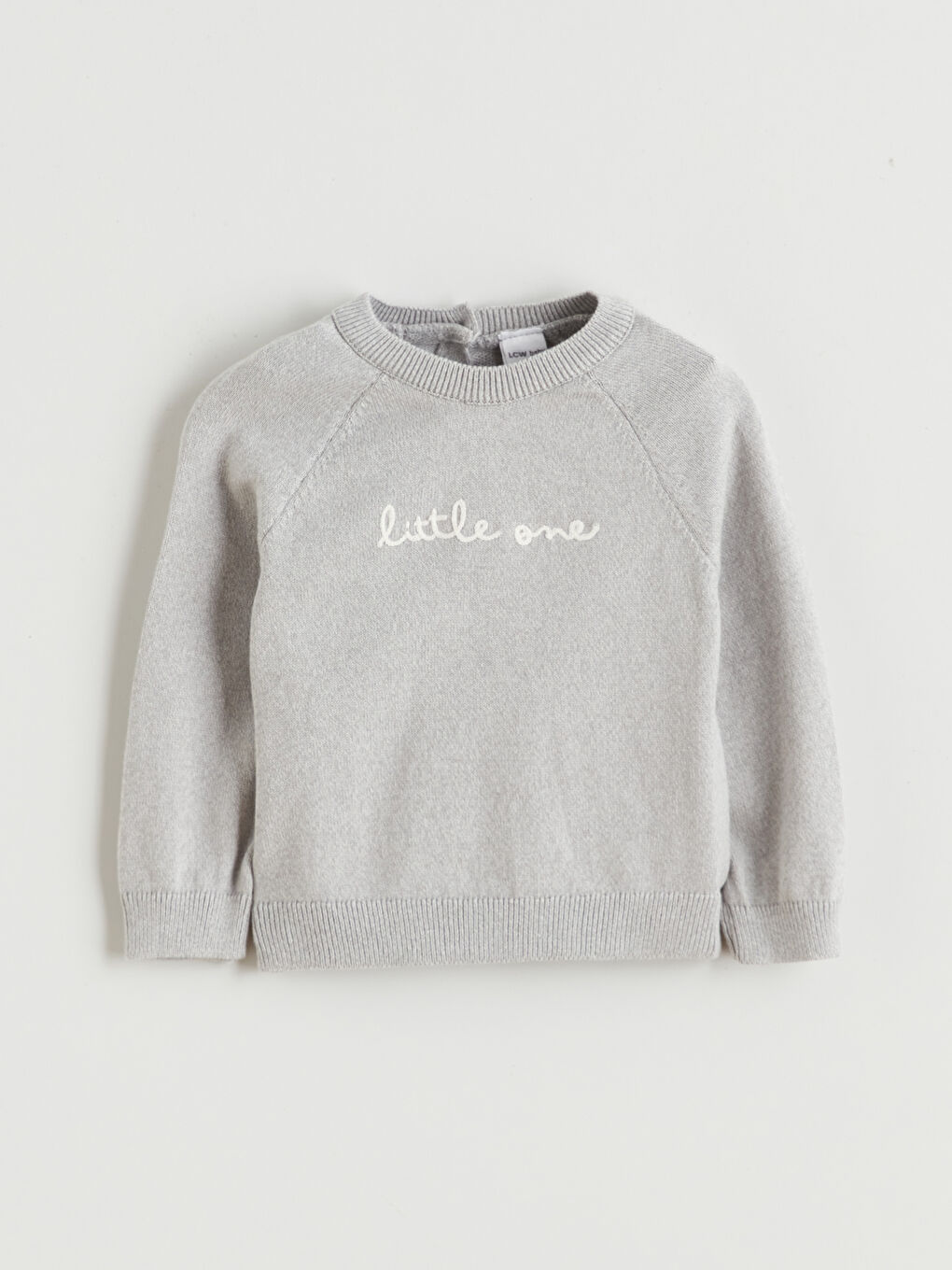 Gri Nakışlı Erkek Bebek Triko Kazak