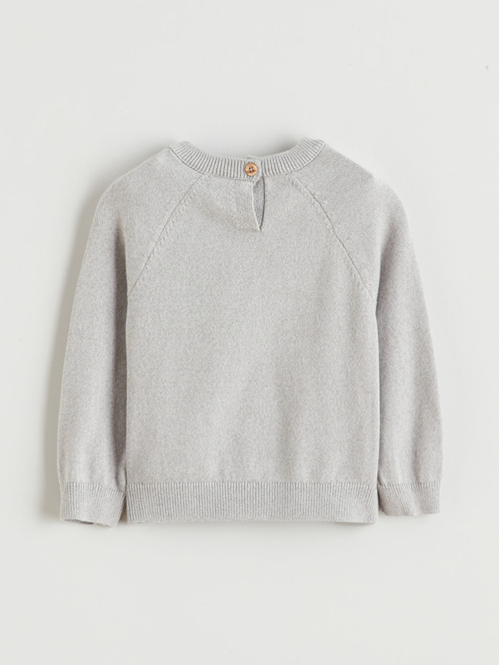 Gri Nakışlı Erkek Bebek Triko Kazak-1